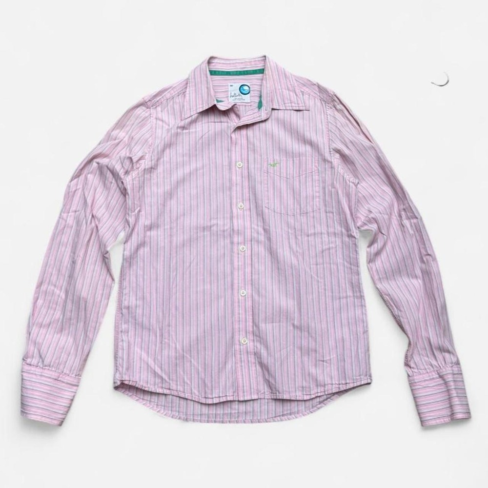 y2k Hollister Co. Pink & White Striped Cotton Button Up Shirt
Size M - Picture 1 of 6